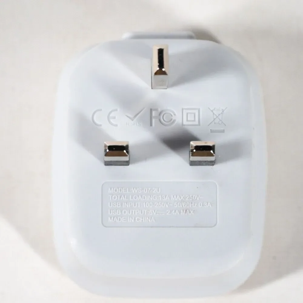 Tessan European Europe Travel Plug Adapter 3250W Max WS-07-2U White Gray